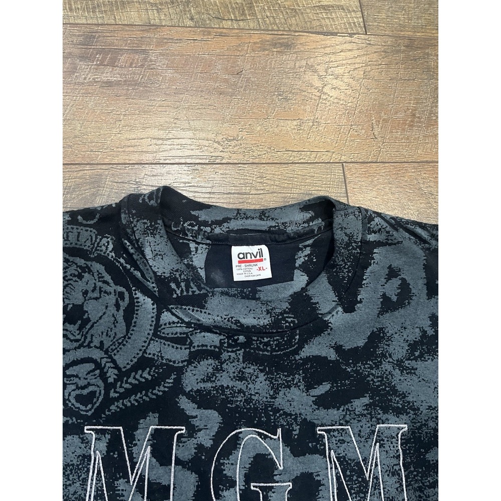 Vintage 90s Disney MGM Studios All Over Single‎ Stitch T-Shirt Black XL USA Made - Picture 3 of 3